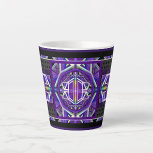 Taza De Café Latte Púrpura W3