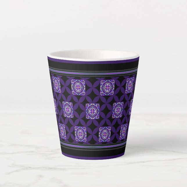 Taza De Café Latte Púrpura W3 (Anverso)