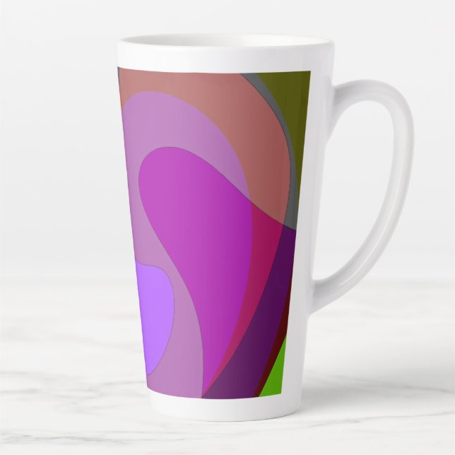 Taza De Café Latte Púrpura Y Verde 403 (Derecha)