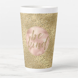 Taza De Café Latte Purpurina de oro Leopard Imprimir Rosa de Rubor Se