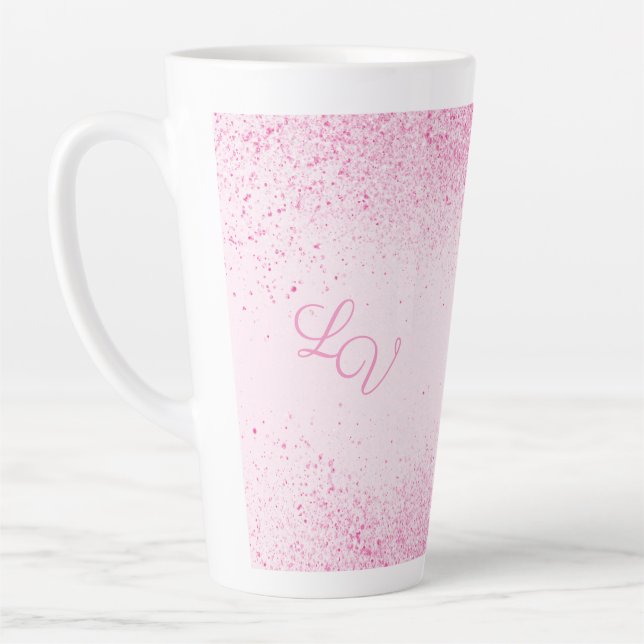 Taza De Café Latte Purpurina rosado Shimmery Dust (Izquierda)
