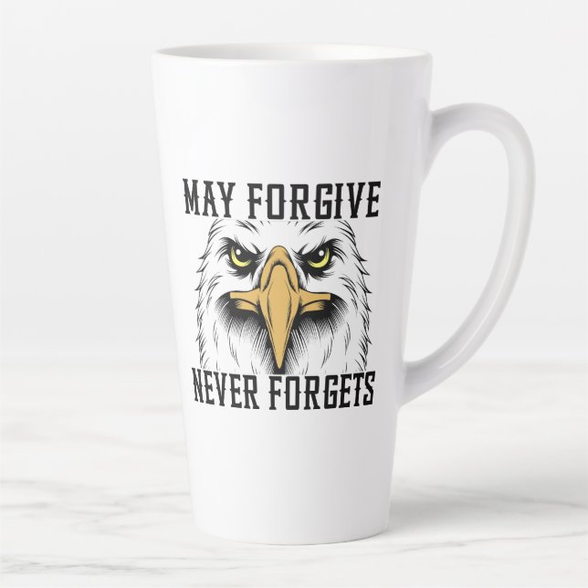Taza De Café Latte Que perdonen, nunca olviden a Eagle Latte Mug (Derecha)