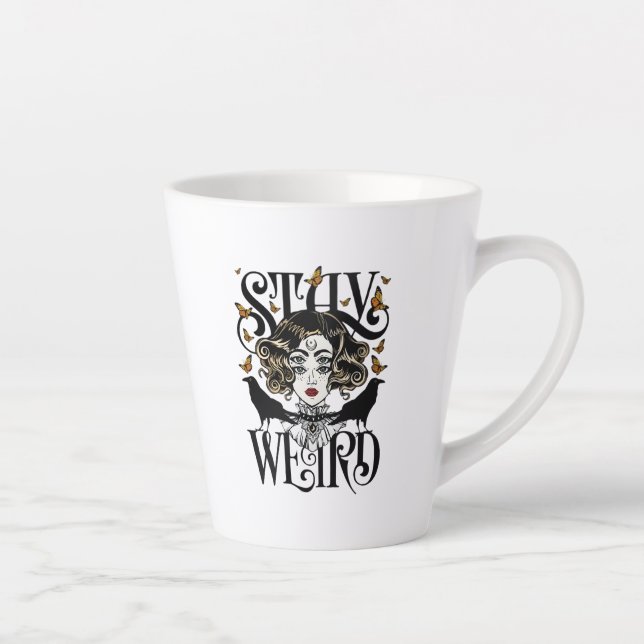 Taza De Café Latte Quédate Extraño (Derecha)