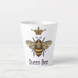 Taza De Café Latte Queen Bee Fancy Crown Latte Mug