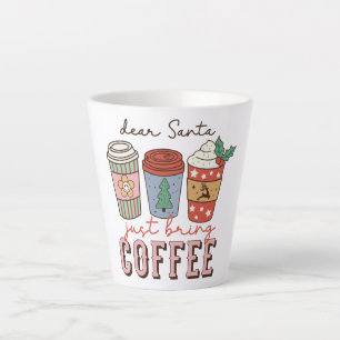 Taza De Café Latte Querido Santa Navidades Coffee Latte