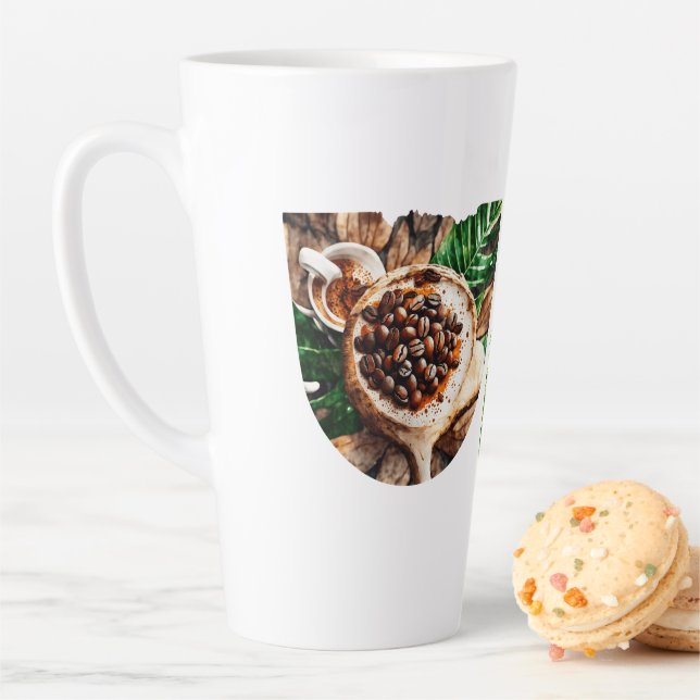 Taza De Café Latte Quirky Café Lover Duck Design (In situ)