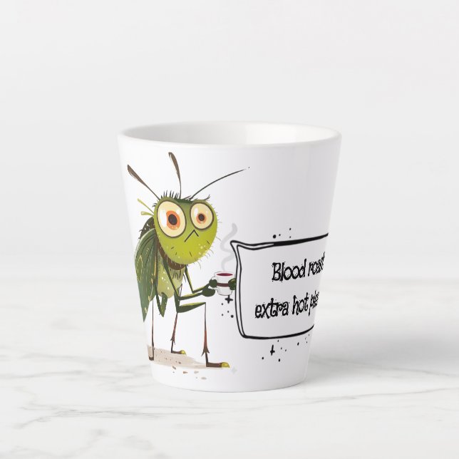 Taza De Café Latte Quirky Mosquito Funny Coffee Quote (Anverso)