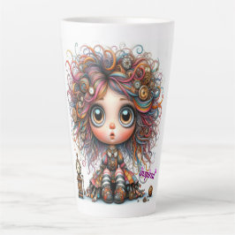 Taza De Café Latte Quirky Steampunk Chica Inspire Latte Mug
