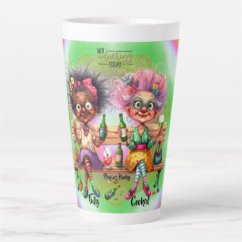 Taza De Café Latte Quirky Wine Lady Adulto Latte Mug