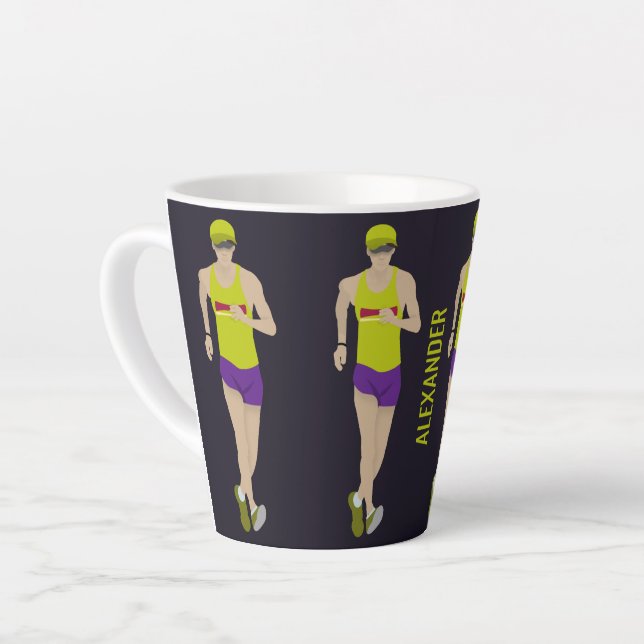 Taza De Café Latte Race Walking (Ángulo izquierdo)
