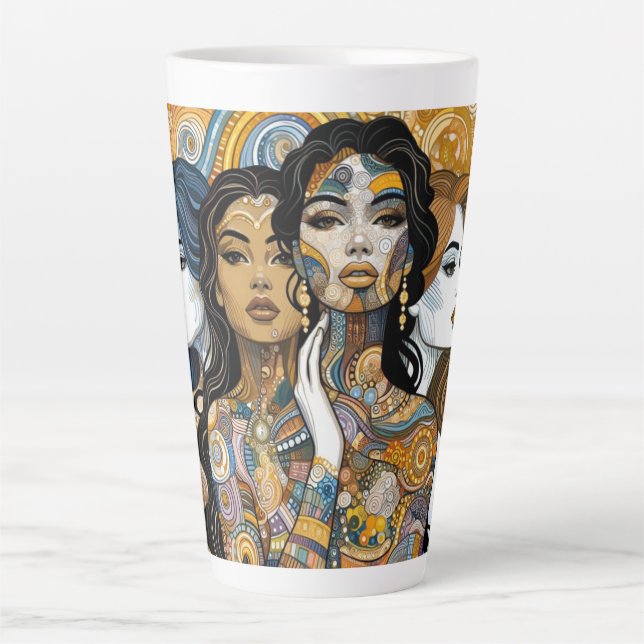 Taza De Café Latte "Radiancia unificada" Latte Mug (Anverso)