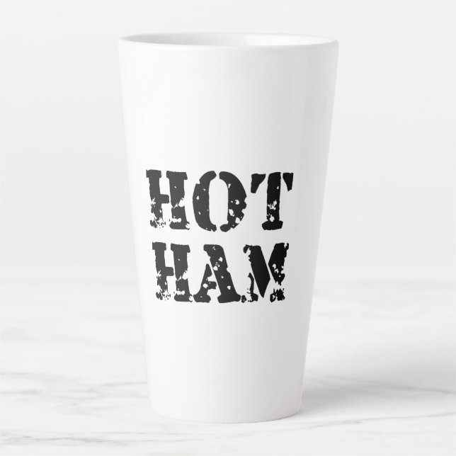 Taza De Café Latte Radio HOT HAM (Anverso)