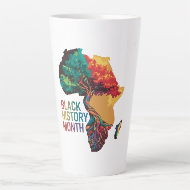 Taza De Café Latte Raíces de resiliencia (Anverso)