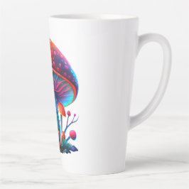 Taza De Café Latte Rainbow Amanita Muscaria Latte Mug