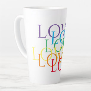 Taza De Café Latte RAINBOW LOVE Tall Latte Mug