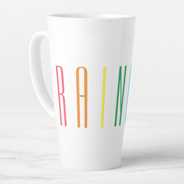 Taza De Café Latte RAINBOW Tall Latte Mug (Ángulo izquierdo)