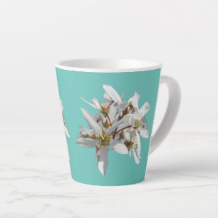 Taza De Café Latte Raisin Blossom Cust. Blue Latte Mug