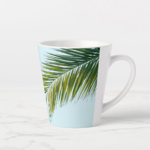 Taza De Café Latte rama de palmera