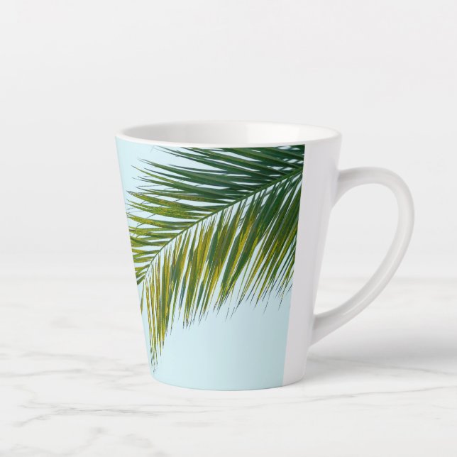 Taza De Café Latte rama de palmera (Derecha)