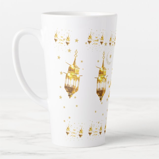 Taza De Café Latte Ramadan Mubarak (Izquierda)
