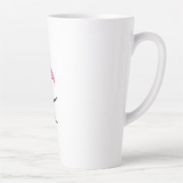 Taza De Café Latte Ramo de flores dibujadas rosas