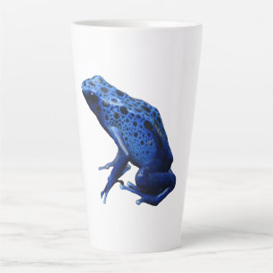 Taza De Café Latte Rana Dart de veneno azul