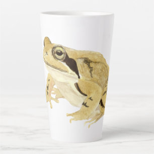 Taza De Café Latte Rana de madera
