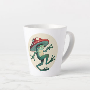 Taza De Café Latte Rana hongo