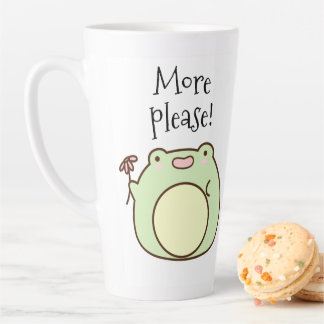 Taza De Café Latte Rana verde