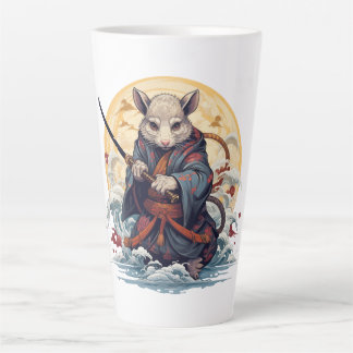 Taza De Café Latte Rata Samurái
