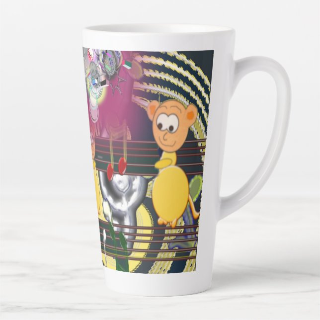 Taza De Café Latte Ratones de música (Derecha)