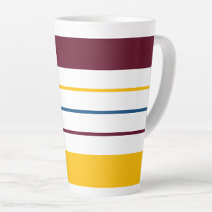 Taza De Café Latte Rayas ámbar de mora otoñales