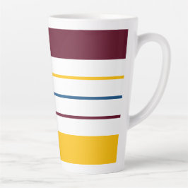 Taza De Café Latte Rayas ámbar de mora otoñales