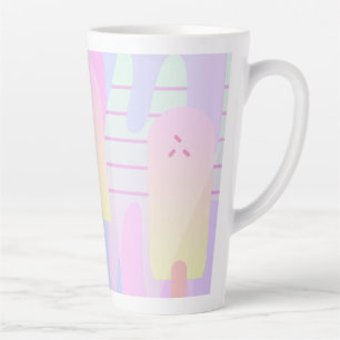 Taza De Café Latte Rayas de goteo de paleta de helado de verano Ombre