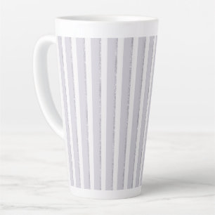 Taza De Café Latte Rayas de purpurina destellante de lavanda púrpura