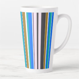 Taza De Café Latte Rayas modernas nuevas y elegantes