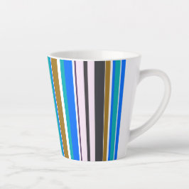 Taza De Café Latte Rayas modernas nuevas y elegantes