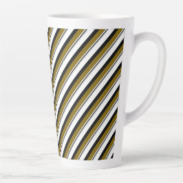 Taza De Café Latte Rayas Multicolores