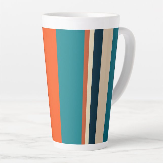 Taza De Café Latte Rayas suroeste 19 (Ángulo derecho)