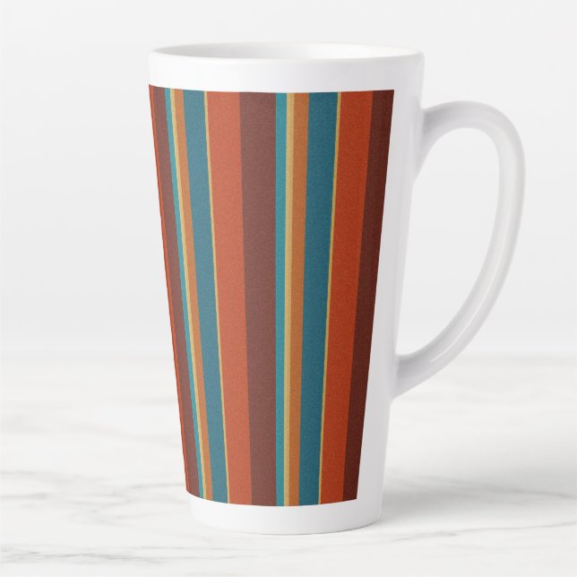 Taza De Café Latte Rayas suroeste 29 (Derecha)