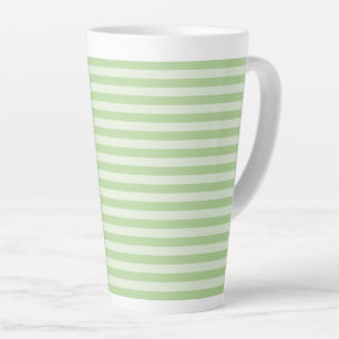 Taza De Café Latte Rayas Verdes