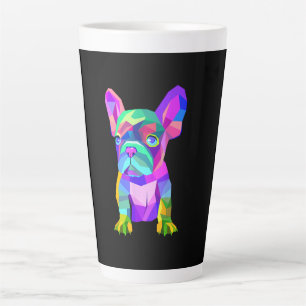 Taza De Café Latte Raza de perro, regalo francés de Bulldog de colore