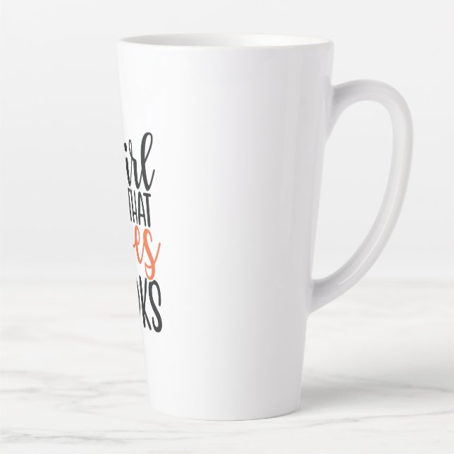 Taza De Café Latte Reading Art Just A Girl That Loves Books (Derecha)