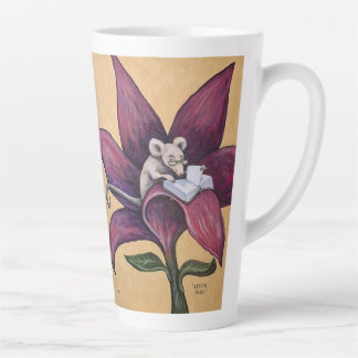 Taza De Café Latte Reading Flower latte mug
