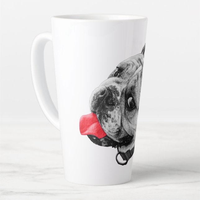Taza De Café Latte Real Bulldog Pop (Ángulo izquierdo)