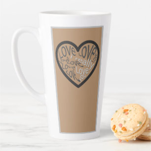 Taza De Café Latte REALMENTE TE TE AMO, retrasada mamá.
