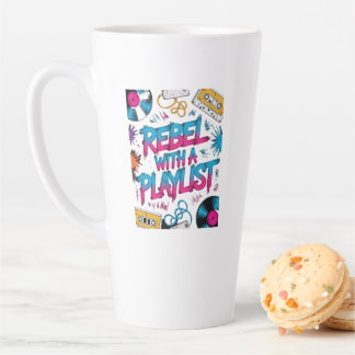 Taza De Café Latte Rebelde Con Una Lista de Reproducción – Amante de