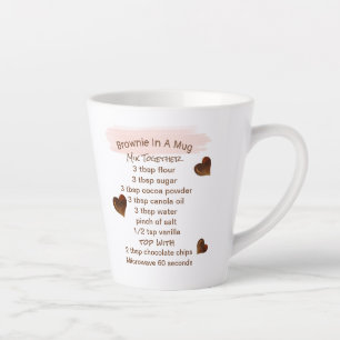 Taza De Café Latte Receta Divertida De Microondas Brownie