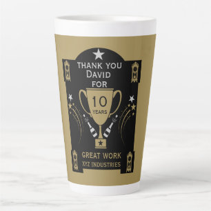 Taza De Café Latte Reconocimiento del servicio de empleo a largo plaz