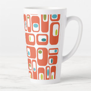 Taza De Café Latte Rectángulos modernos de mediados del siglo